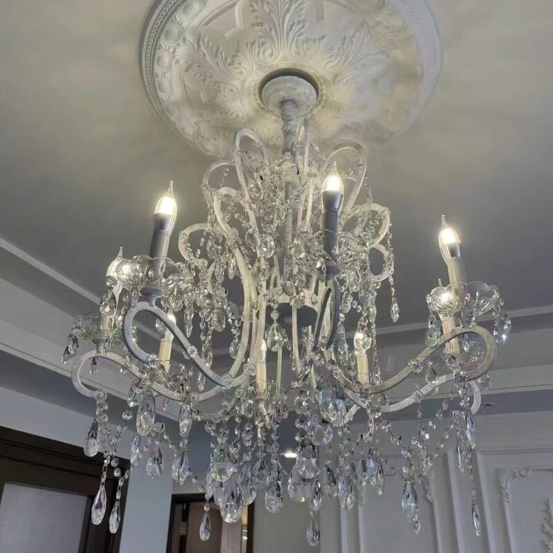 D0108 Dutti LED Brass Crystal Classic Chandelier for Dining Room, Restaurant, Showroom, Ballroom