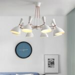 Dutti D0016 Contemporary LED chandelier luxury living room Pendant Light style creative personality restaurant lamp Designer modern minimalist home Iron bedroom study hall light white rose gold 10 head